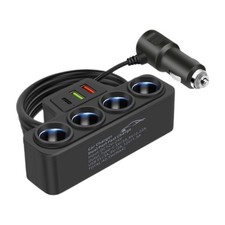 Outlet 12V 24V Dual USB Car Cigarette Lighter Socket Splitter Power Adapter Char