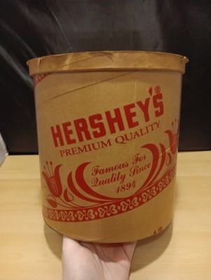 Vintage Hershey 3 Gallon Ice Cream Carton Container Large Cardboard Tub