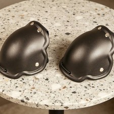 2 Pieces Knee Elbow Wrist Pads Metal Reinforced Rigid-Shell Pad Adjustable Fit