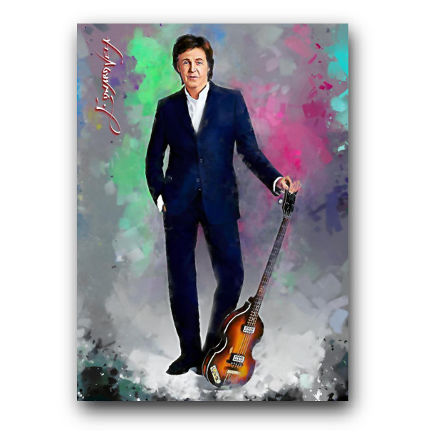 Paul Mccartney #37 Art Card Limited 44/50 Edward Vela Signed (Music The Beatles)