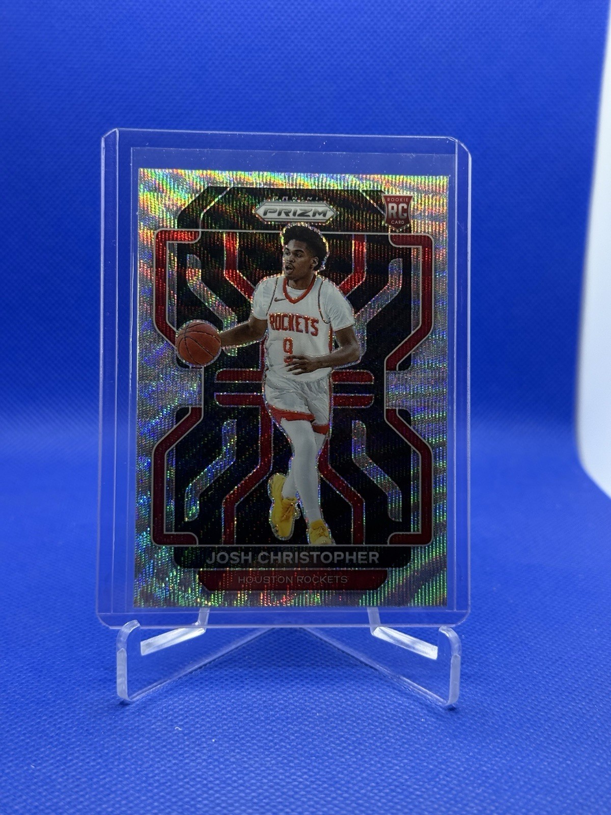 Josh Christopher 2021-22 Panini Prizm Silver Wave Prizm Rookie RC #324 Rockets