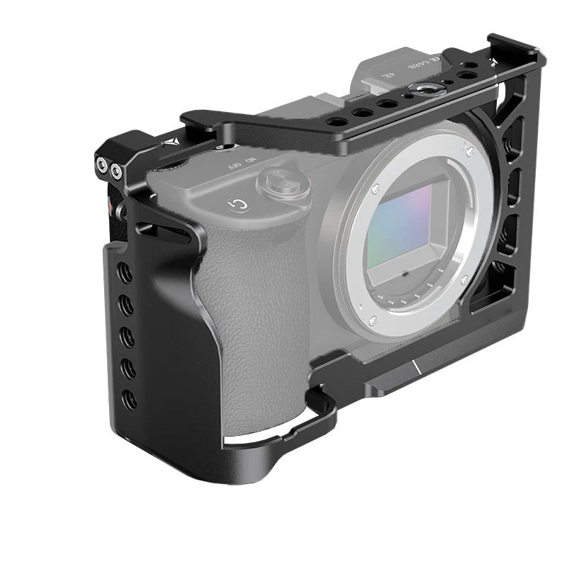 Camera Cage Stabilizer Rig with Cold Shoe Mount 1/4 & 3/8 Threads for Sony A6000 - Image 2 of 4