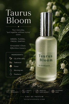 ScentEssence Taurus Bloom Eau de Parfum 3.4 fl oz Unisex Green Floral Fresh