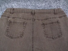 Diane Gilman DG2 Jeans Womens 12 Brown Straight Leg Stretch Denim 33x31