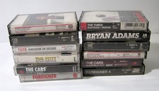 Vintage Mixed Lot of 12 1980s Rock  Pop Rock Music Cassette Tapes