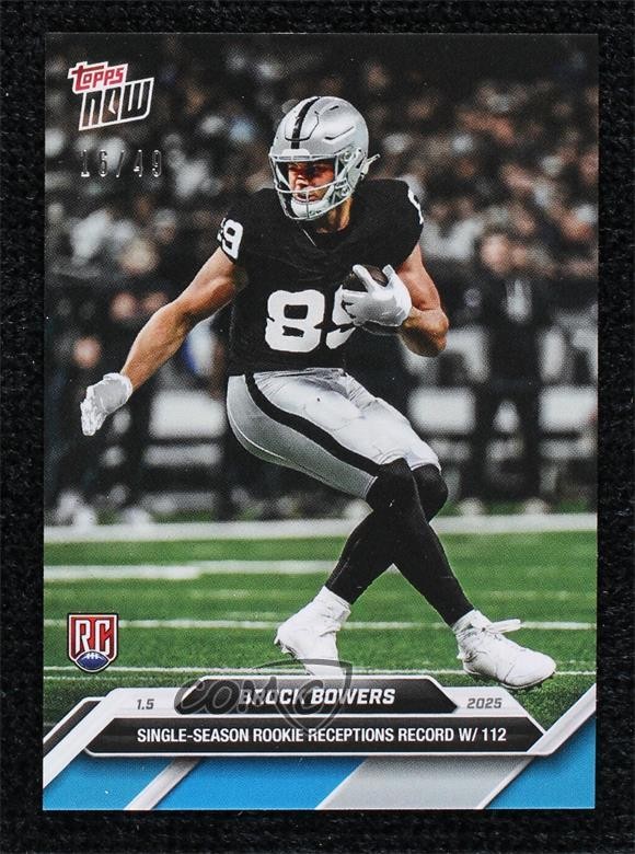 2024 Topps Now Blue 16/49 Brock Bowers #20 0a6