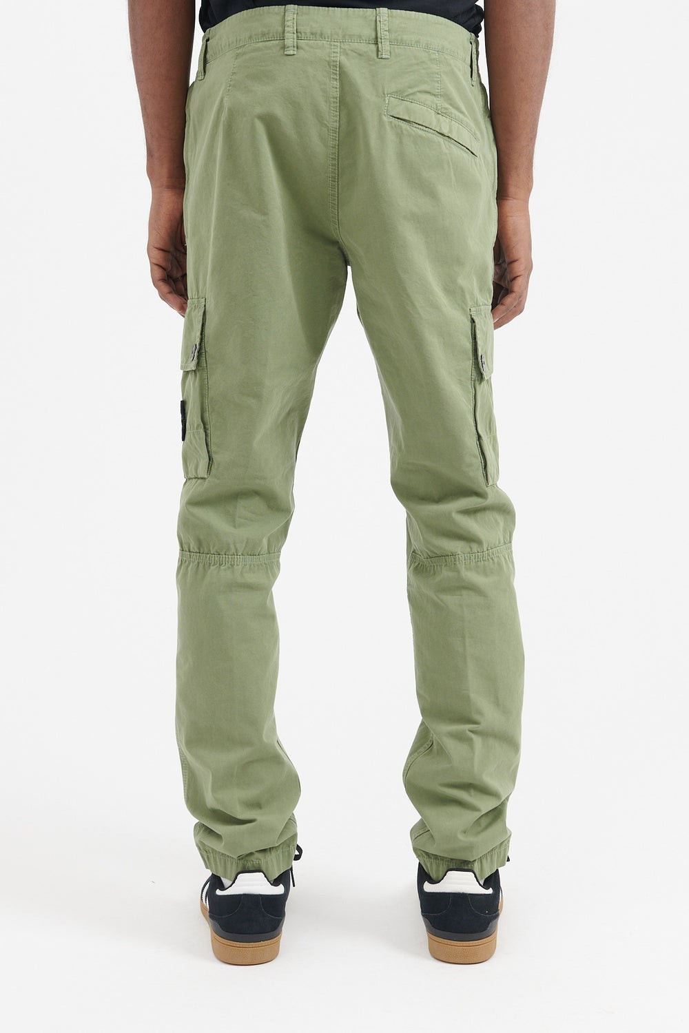 Stone Island men's brushed cotton canvas slim cargo pants in sage SIZE 34 thumbnail 4