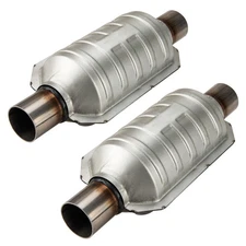 2pcs Universal Catalytic Converter Stainless Steel EPA Approved for Most Cars