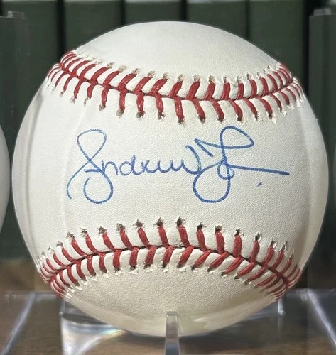 Andruw Jones Signed Autographed Baseball OBNL with Case