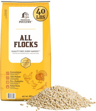 All Flock Poultry Feed Pellets, 18 Protein Chicken Feed Made in USA for Mixed F