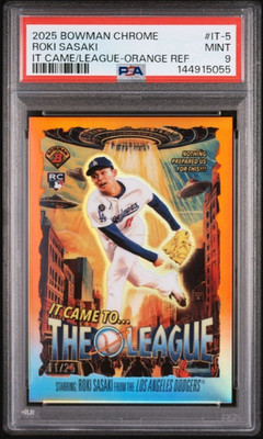2025 BOWMAN CHROME IT CAME TO THE LEAGUE ORANGE REFRACTOR /25 ROKI SASAKI #IT5