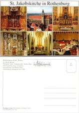 Germany Bavaria Rothenburg ob der Tauber St. Jacob's Church Altars VTG Postcard