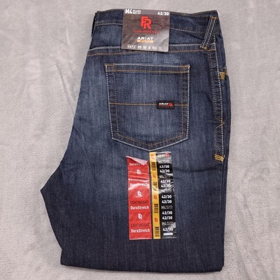 え Ariat Work FR M4 Lassen Jeans Mens 42x30 Blue Relaxed Bootcut