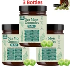 3PCS 16 in 1 Organic Sea Moss Gummy Irishmoss Extract 6000Mg  Green Apple Flavor