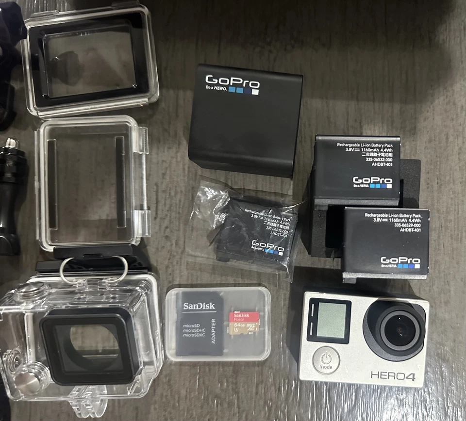 EXCELENTE CÁMARA DE ACCIÓN GOPRO HERO 4 EDICIÓN NEGRA CON MUCHOS ACCESORIOS Foto 2 de 4