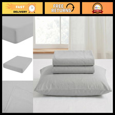 4-Piece 100 Cotton Flannel Sheet Set - Soft, Durable, All-Season, Mist, Califor