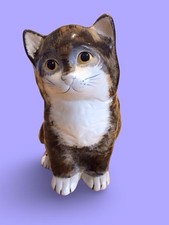 Babbacombe Pottery Cat Black Ginger Tortoiseshell Height 19cm Length 10cm W14cm