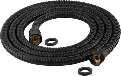 Hibbent 90'' All Metal Shower Hose Stainless Steel Anti-Twist Matte Black