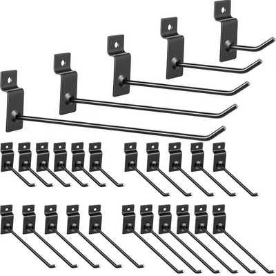 Moxweyeni 50 Packs Slatwall Hanging Hooks Display Black
