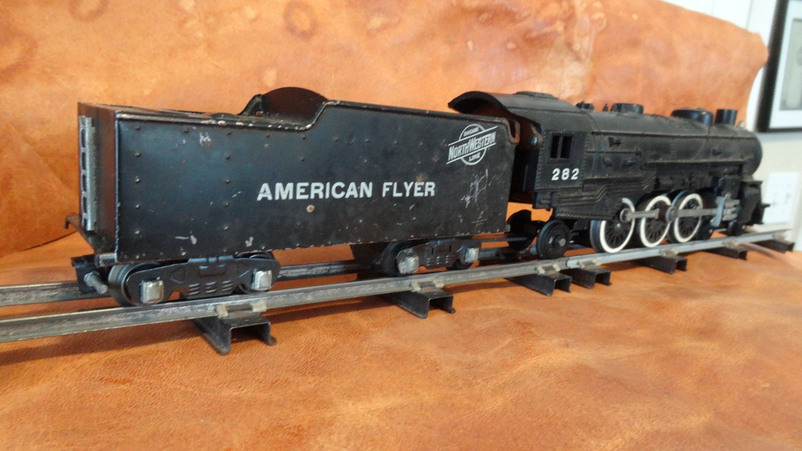 Tracking Model Visual Engine american flyer 282 locomotive, metal tender, baklite engine, link ...