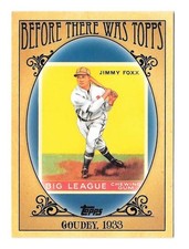 2011 Topps Before There Was Topps - OAKLAND ATHLETICS / As 1933 Goudey Jimmy Fox