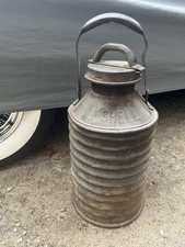Vintage Shell Gas Can With Lid Cap