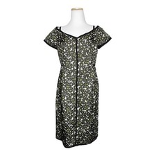 Marc Jacobs Green Floral Silk Dress 44 55 138529503