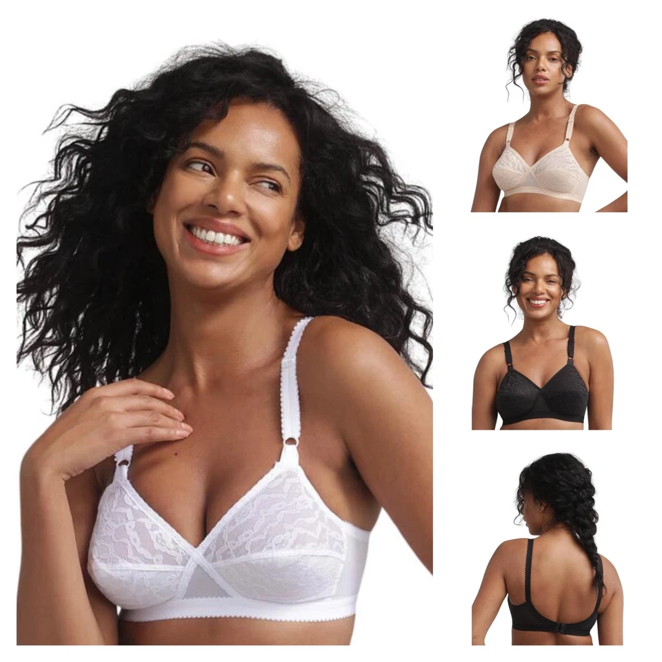 Playtex Cross Your Heart Bra Non-Wired Non-Padded Lingerie Wireless Comfy P0165 - Image 1 of 1