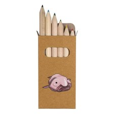 6 x 'Blobfish' Short 85mm Pencils / Coloured Pencil Set PE00033029 
