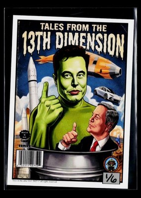 Mad Scientist 40K GPK SPOOF MAD AI SLOP #'d 1/6 Set #19 ~ Hulk Rocket Elon Musk