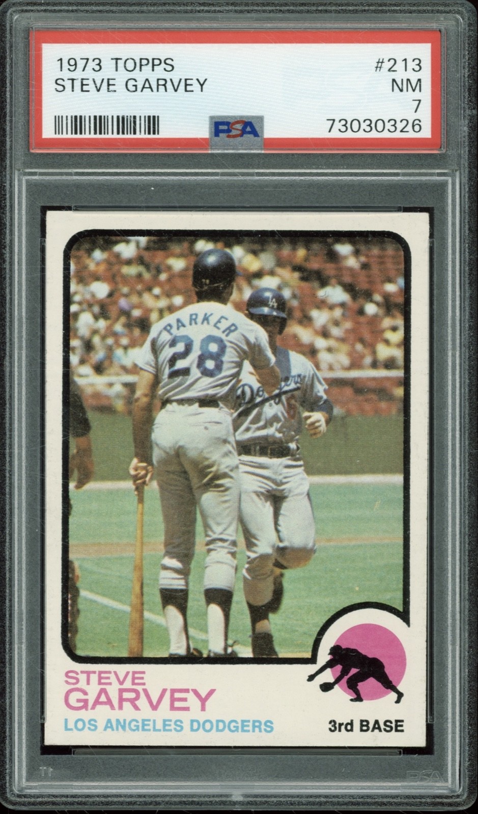 1973 Topps Baseball #213 Steve Garvey NM PSA 7