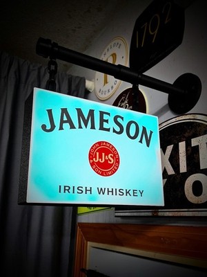 Jameson Hanging LED Light Box | Double Sided Irish Whiskey Pub Sign