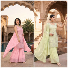 SALWAR KAMEEZ PAKISTANI INDIAN WEDDING WEAR PARTY DRESS BOLLYWOOD SUIT SHARARA