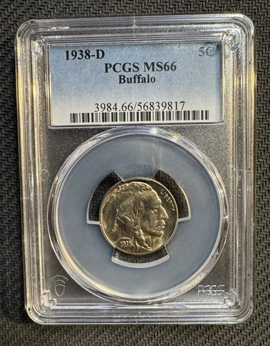 1938-D BUFFALO NICKEL PCGS MS66 509250