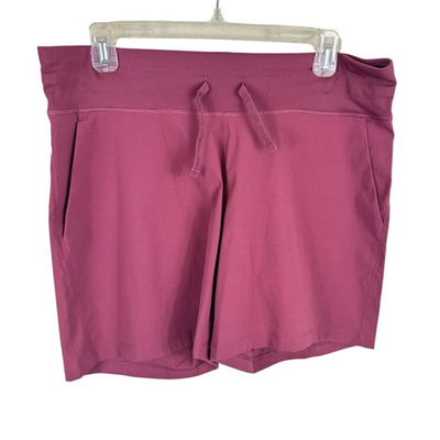 #ad Tuff Athletics Berry Pink Drawstring Waist Lightweight Athletic Nylon Shorts L $22.50