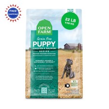 Dog Food Grain Free Dry Puppy Chicken Salmon 22lb Open Farm Puppies 5.45 per pound
