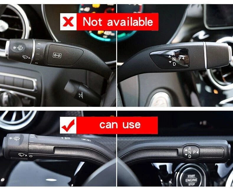 Cubierta de varilla de limpiaparabrisas de palanca de cambio de fibra de carbono para Mercedes-Benz A200 clase B GLA Foto 2 de 4