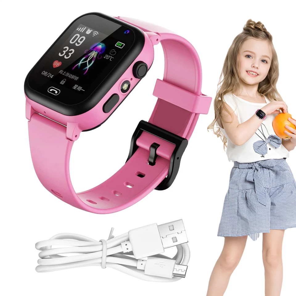 4G Kinder Smart Watch Handy Uhr GPS Tracker Telefon Uhr für Kinder wiederauflad - Bild 2 von 4