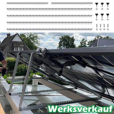 Solar PV Halterung 130cm Solarpanel Solarmodul Aufständerung Photovoltaik 0-90°