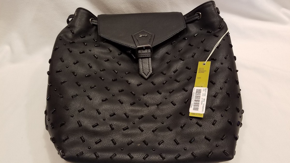 NEW Gianni Bini Black Studded Backpack Adjustable Removable  display picture 2