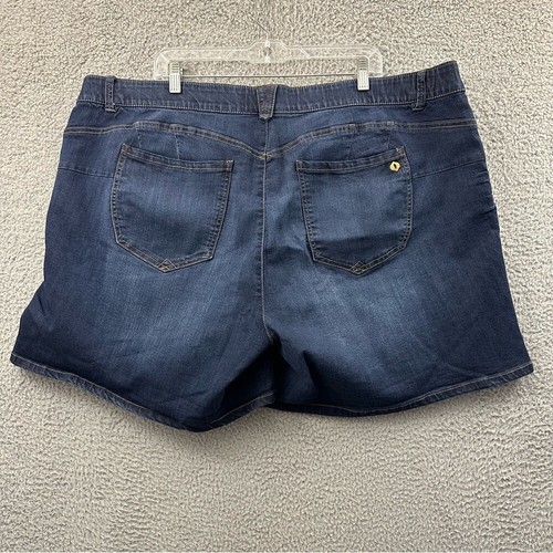 NWT Democracy Absolution Shorts 7" Dark Blue Stretch Casual Slimming Women's 24W - Picture 3 of 10
