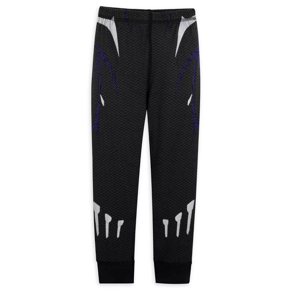 MARVEL BLACK PANTHER COSTUME PAJAMAS FOR BOYS NWT SIZES 3,4,5,6,7,8,10 - Image 3 of 4