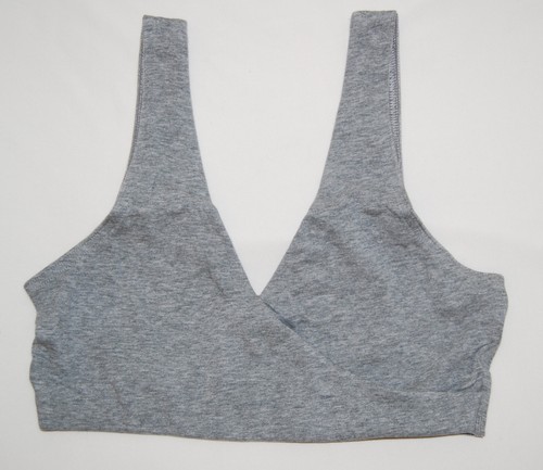 2-Pack Arabella Women's Black Gray Wrap Front Maternity Nursing Bralette sz S 32 - Picture 2 of 12