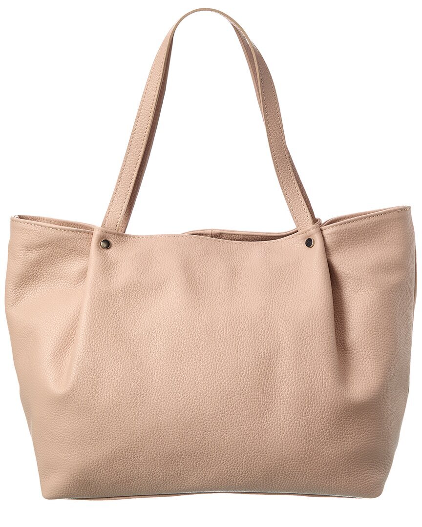 Женская сумка с верхней ручкой из итальянской кожи розового цвета 18090₽