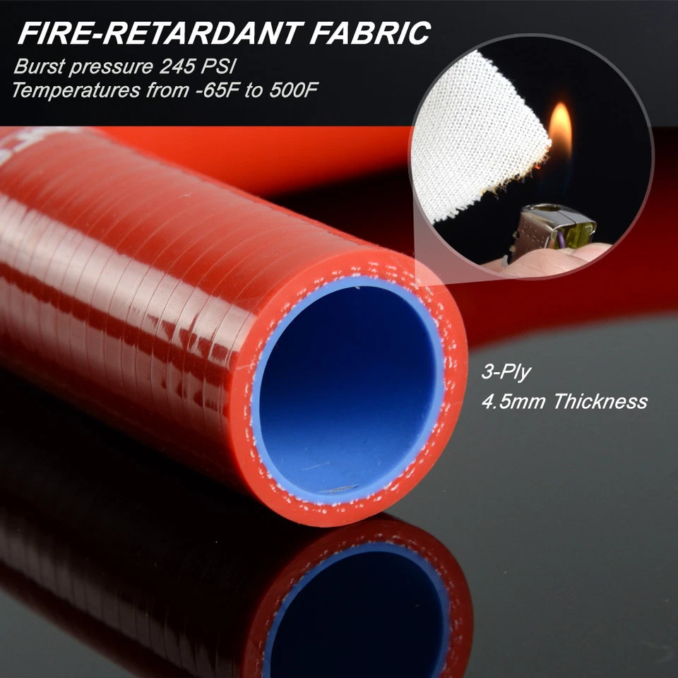 Fit For Toyota MR2 Turbo 2.0L 3SGTE Rev2 LHD 1991 Silicone Ancillary Hose Red - Image 3 of 4