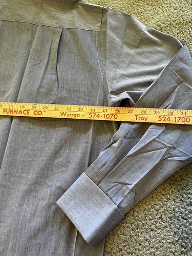 3 Werner Scherer Munich Berlin Cotton Shirts Men's 45/18 Blues Black White Italy - Picture 5 of 12