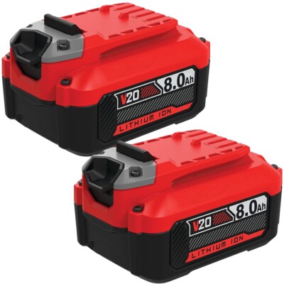 2PACK For Craftsman V20 20 Volt 8.0Ah MAX Li-ion Battery CMCB204 CMCB202 CMCB206