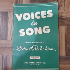 Vintage Voices In Song Sheet Music Book, Richardson, Vintage, Willis Music Co.