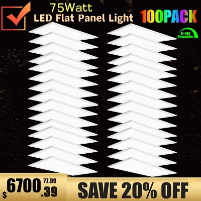 2x4 Led Troffer Led Drop Ceiling Lights, 0-10V Dimmable 75Watt Led Light Fixture