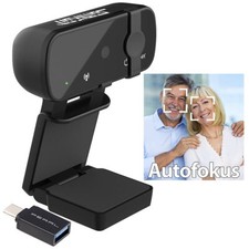 Somikon 4K-USB-Webcam mit Linsenabdeckung und...